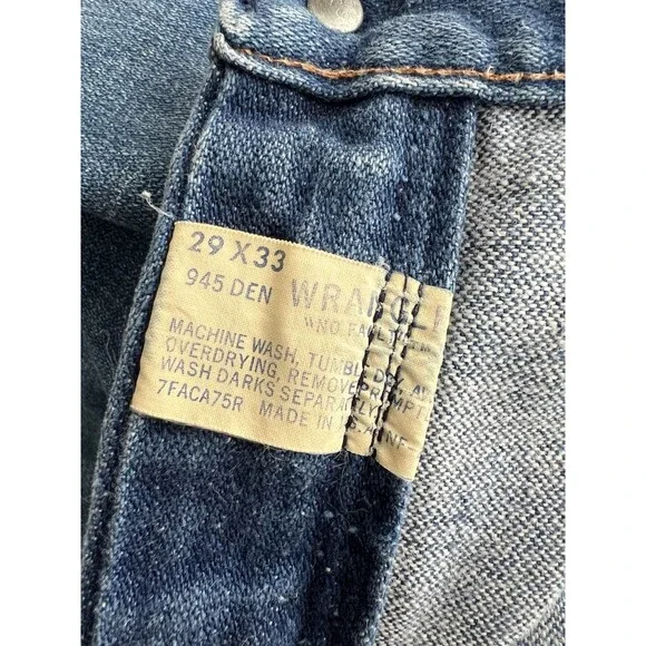 Vintage 70s Wrangler 945 Bootcut Jeans Talon Zipper Made in USA 29 x 33 - Picture 4 of 7